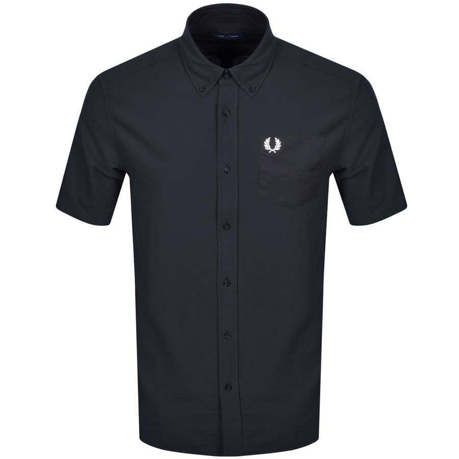 Alternative Image for ProductFred Perry Oxford Short Sleeve Shirt Navy1